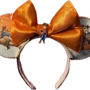 Orange woodie Cowboy Bow Kids Costume Headband